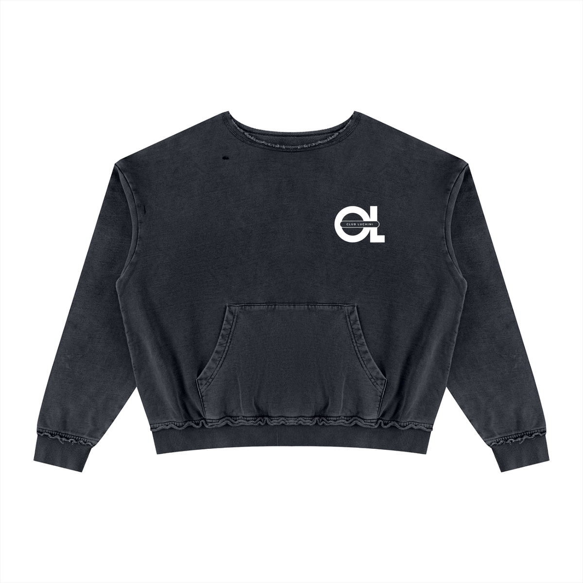 Club Luchini Raw Edge Crewneck Sweatshirt