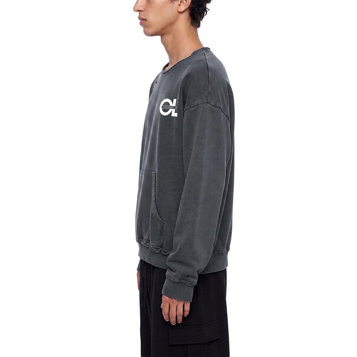 Club Luchini Raw Edge Crewneck Sweatshirt