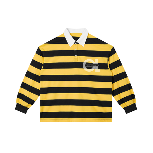 Club Luchini Color Block Stripe Polo Shirt