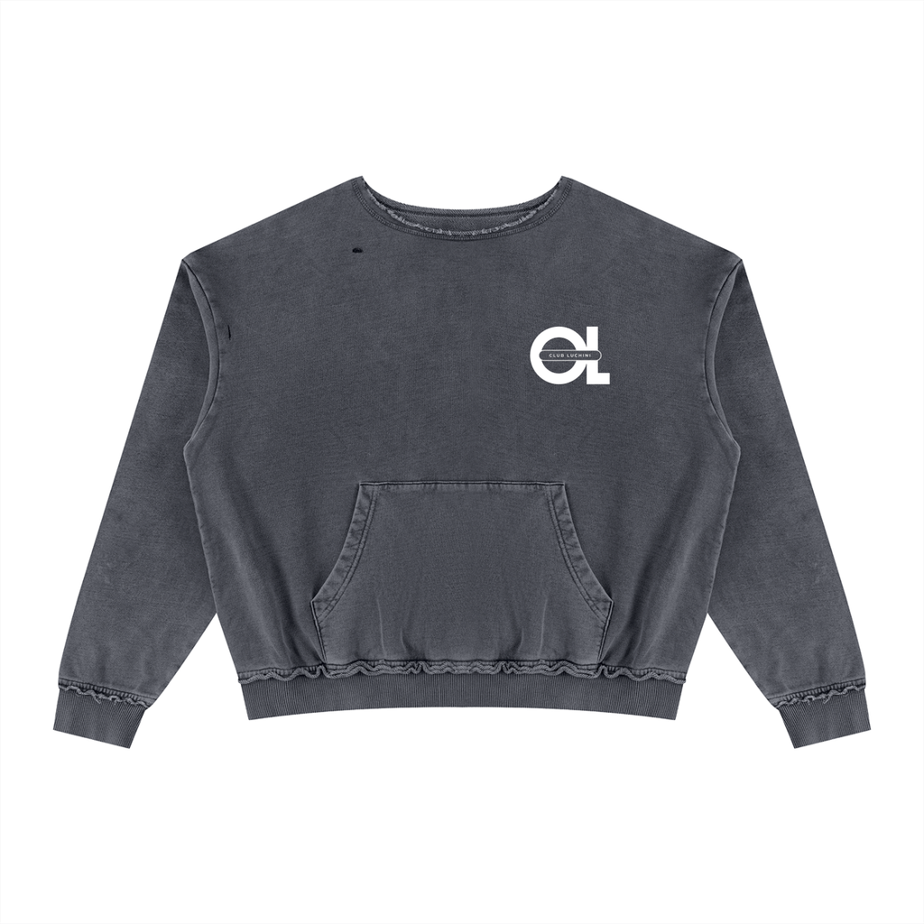 Club Luchini Raw Edge Crewneck Sweatshirt