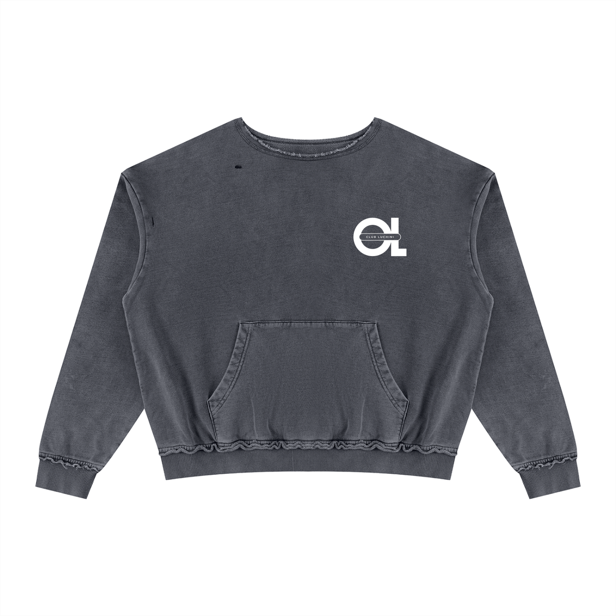 Club Luchini Raw Edge Crewneck Sweatshirt